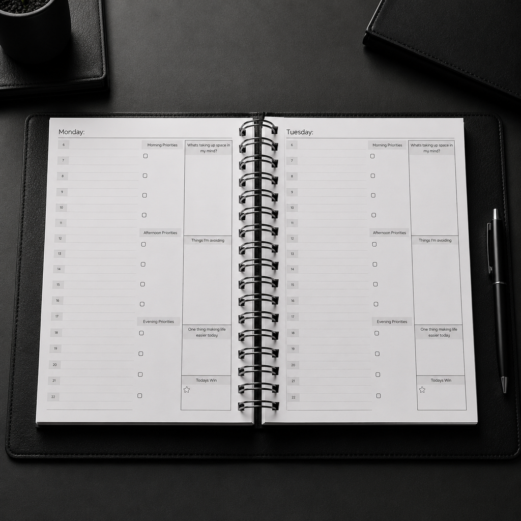 The Reset Daily Planner - Black